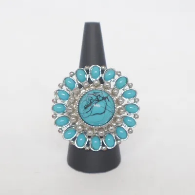 Bague (Turquoise, Argent) Métal inconnu