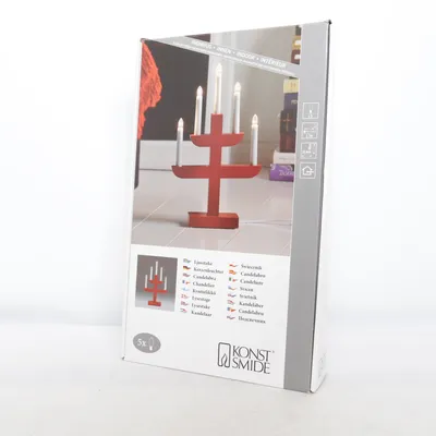 Elektrisk adventsljusstake (Röd) från Konst Smide