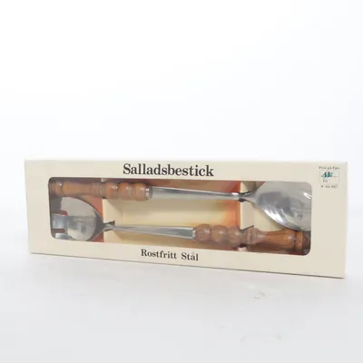 Salladsbestick (Brun, Silverfärgad) från Rostfritt Stål