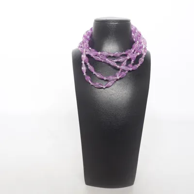 Necklace (Purple) from W.Germany Unknown metal