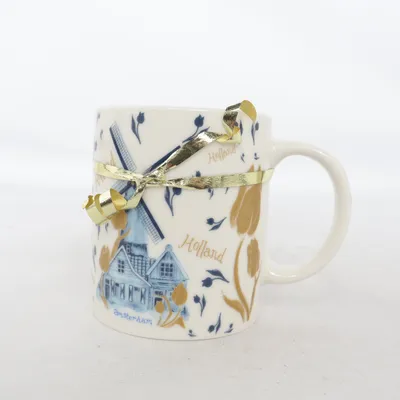 Mugg (Blå, Vit, Guldfärgad) från TS Collection