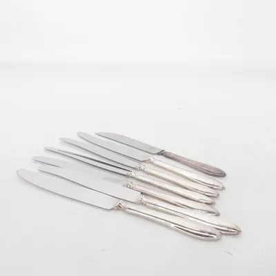 Kniv ( 6 matknivar 1 skalkniv i nysilver)