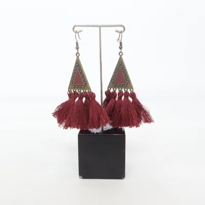Ohrringe (Rot, Gold) von Fashion Jewelry Unbekanntes Metall