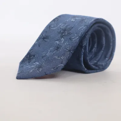 Tie (Blue) from Olymp Cotton, Silk
