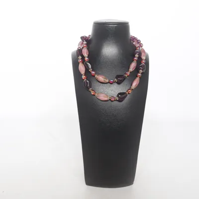 Necklace (Purple) from W.Germany Unknown metal