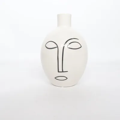 Vase (Hvid, Sort)