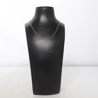 Necklace (Gold, Green) from Steel Unknown metal