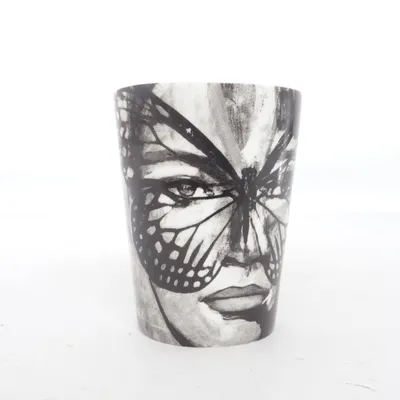 Drinking glass (Golden Butterfly) from Rask & co