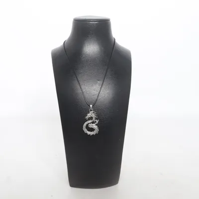 Collier (Noir, Argent) Métal inconnu