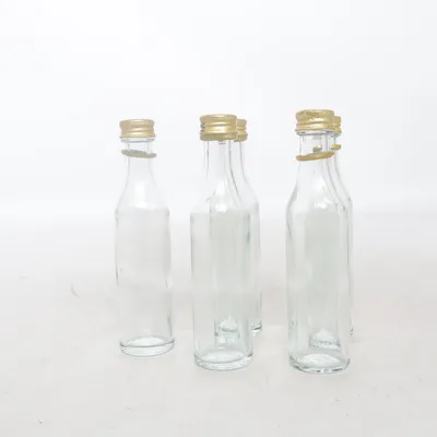 Flaska (Transparent, Guldfärgad)