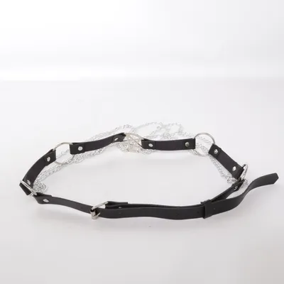 Waist belt (rock, skull, emo, dark, goth style, leather)