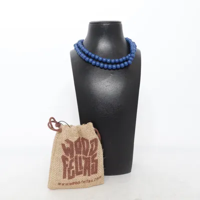 Halsband (Blå) från Wood Fellas Okänd metall