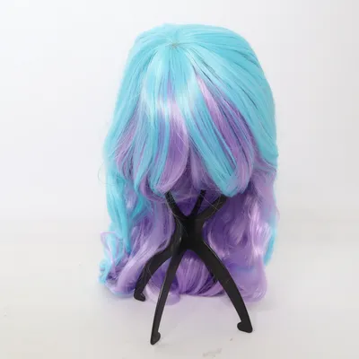 Pruik (Blauw, Lila)