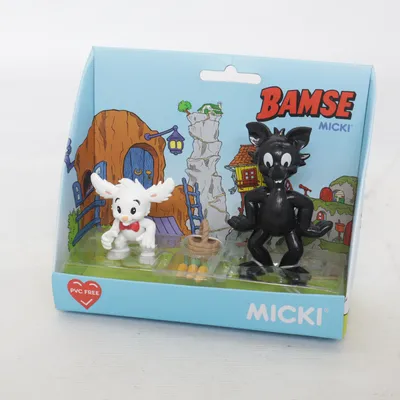 Leksaksfigur (Svart, Vit) från Bamse