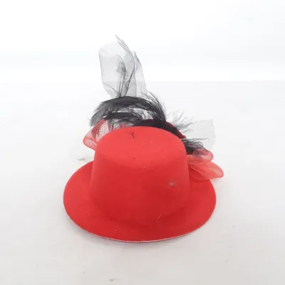 Pillboxhat (Rød, Sort) fra KiK Polyester