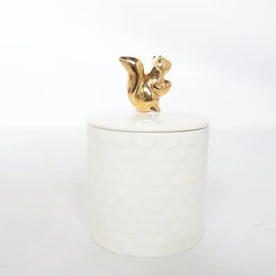 Sockerskål (Vit, Guldfärgad) från Sagaform