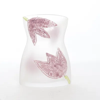 Vase (White, Purple, Green) from Sea Glasbruk