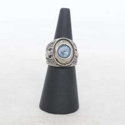 Ring (Zilver, Blauw) Onbekend materiaal