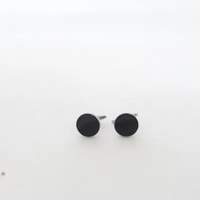 Cufflinks (Black, Silver) Unknown metal