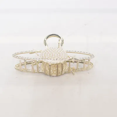 Hårklämma (Guldfärgad, Vit)