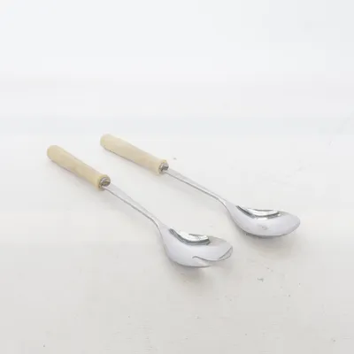 Salad servers (Silver, Beige) from Rostfrei