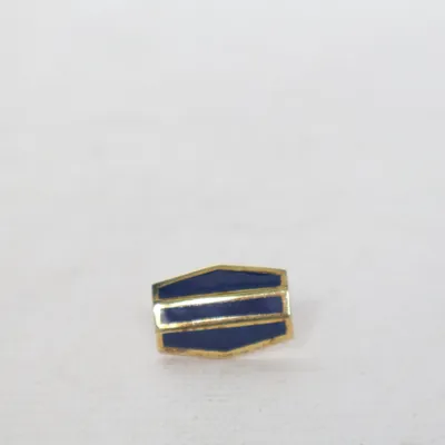 Manschettknappar (Blå, Guldfärgad) Okänd metall