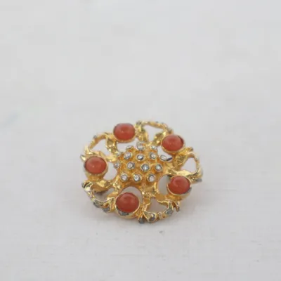 Broche (Guld, Orange) Ukendt metal