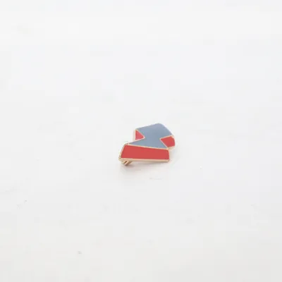 Brosch (Blå, Röd) Okänd metall
