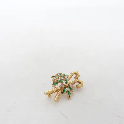 Broche (Goud, Groen) Onbekend materiaal