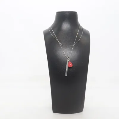 Ketting (Zilver, Rood) van Snö of Sweden Onbekend materiaal