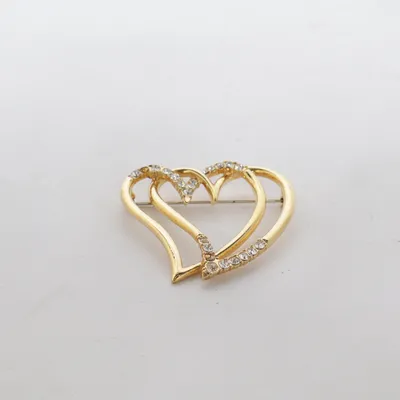 Brosch (Guldfärgad) Okänd metall