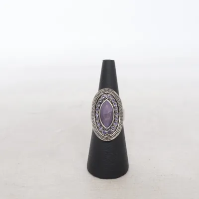 Ring (Purple, Silver) Unknown metal
