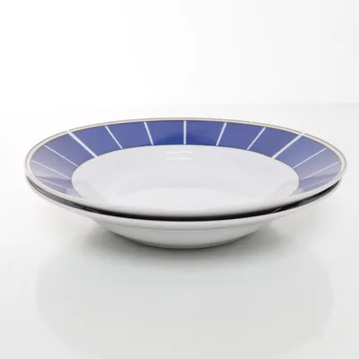Dyb tallerken  (Hvid, Blå, Beige) fra Van Well