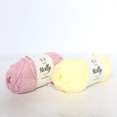 Garn (Rosa, Gul) från Yarn Akryl