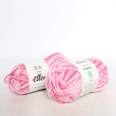 Garn (Rosa, Flerfärgad) från Yarn Återvunnen polyester
