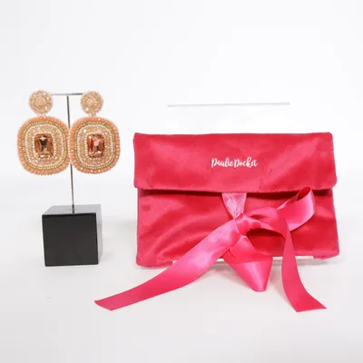 Earrings (Beige, Multicolored, Pink, Gold) from Paulie Pocket Unknown metal