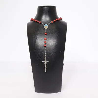 Halsband (Röd, Flerfärgad) Okänd metall