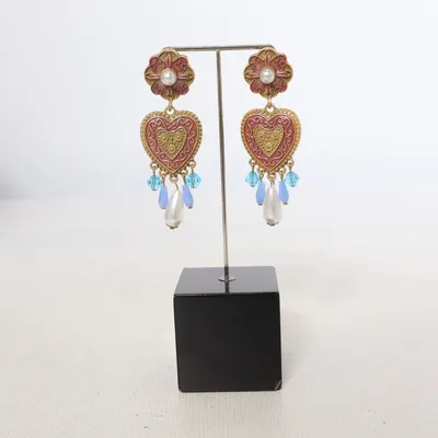 Earrings (Gold, Multicolored) Unknown metal