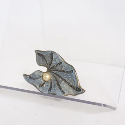 Broche (Blå, Sort) Ukendt metal