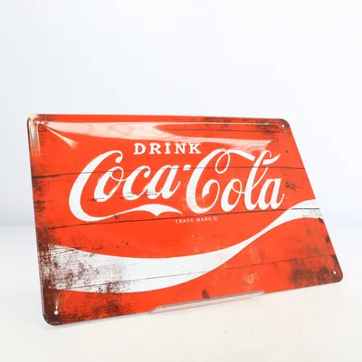 Skylt (Röd, Vit) från Coca Cola