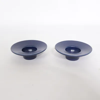 Stearinlys ring (Blå) fra Höganäs Keramik