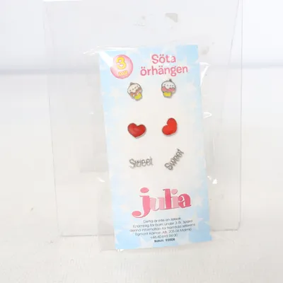 Boucles d'oreilles (Argent, Multicolore) de Julia Métal inconnu