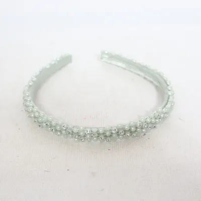 Diadem (Silverfärgad, Grön)