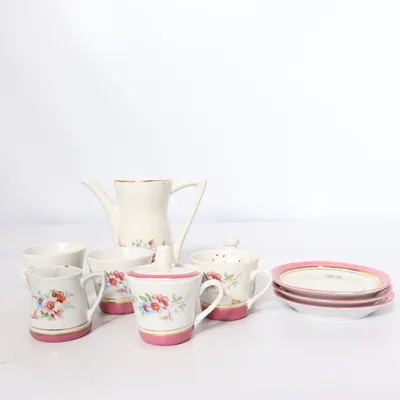 Service (vintage tea set, vintage coffee set, porcelain tea set, floral tea set, vintage porcelain, retro tableware, floral porcelain, tea cups, coffee pot, teapot set, sugar bowl, creamer set, vintage dishes, antique tableware, cottagecore kitchen, shabby chic decor, romantic home decor, grandma chic, grandmillennial style, vintage aesthetic, floral decor, pink porcelain, pink tea set, gold trim porcelain, elegant tableware, tea party set, afternoon tea, english tea party, country cottage decor, farmhouse kitchen, nostalgic decor, retro kitchen, old porcelain, collectible porcelain, vintage collectible, floral china, china set, tea service, coffee service, serving set, decorative dishes, vintage home decor, timeless decor, elegant vintage, classic style, old fashioned, heirloom decor, feminine decor, romantic aesthetic, pastel decor, cottage style, boho cottage, floral kitchen decor, kitchen styling, home styling, vintage lover, retro vibes, second hand vintage, thrifted decor, sustainable decor, flea market find, unique vintage, rare vintage, collectible dishware, ceramic cups, porcelain cups, vintage mug, saucer set, floral mug, tea lover gift, coffee lover gift, pretty kitchen, cozy home, vintage dining, retro dining, decorative tableware, victorian style, french country decor, nostalgic kitchen, old world charm, elegant home, vintage serving set, floral tableware, pink aesthetic, romantic vintage, collectible tea set, old kitchenware, porcelain collection, tea time, coffee time, display cabinet decor, delicate porcelain, classic porcelain, retro floral, vintage charm, cottagecore aesthetic, antique inspired, european vintage, nordic vintage, finnish vintage, beautiful tableware, statement decor, home collectible, floral china set)