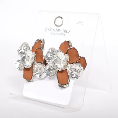 Cufflinks (Brown, Silver) from Stradivarius Unknown metal