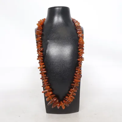 Halsband (Orange) Okänd metall, Bärnsten