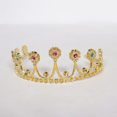 Tiara (Guldfärgad, Röd)