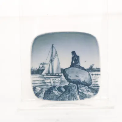 Muurplaat (Blauw, Wit) van B&G Copenhagen Porcelain