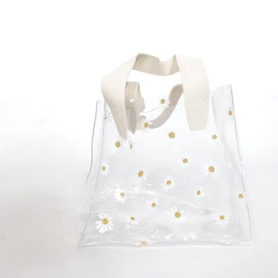 Handväska (Transparent, Vit, Gul)