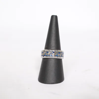 Ring (Blå, Silverfärgad) Okänd metall
